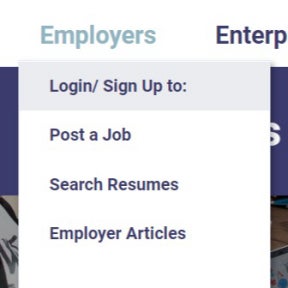 Navigate to Military Hire's home page.