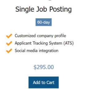Select a job posting plan.