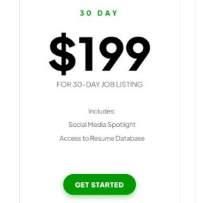 Purchase job ad credits.