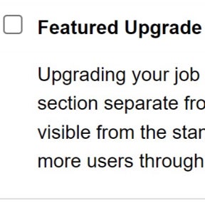 Select upgrades.