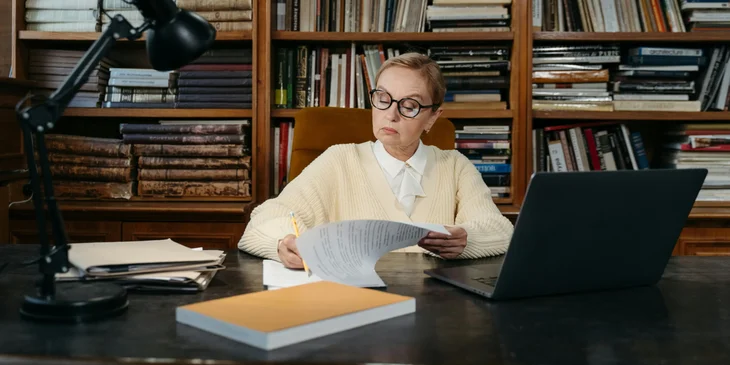 A moderator reviewing the submitted files.