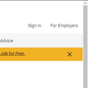 Click "For Employers" on the home page.