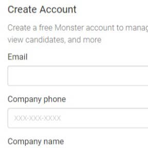 Create an account or sign in to Monster.