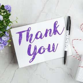 Offer your gratitude.
