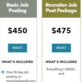 Re-select a job posting plan