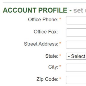 Set up your company profile.