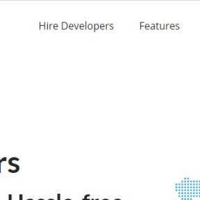 Click on "Hire Developers" on the home page.