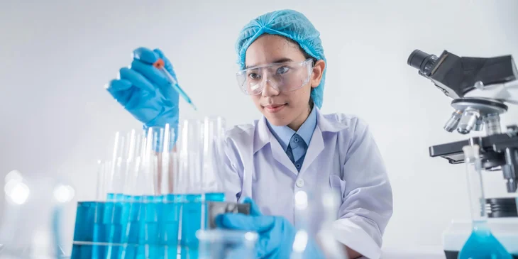 A scientist working in a laboratory.