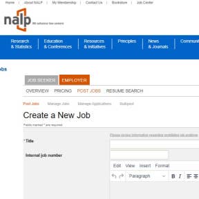 Fill in your job details.