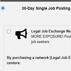 Select a job posting plan.