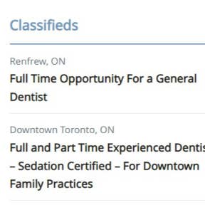 Navigate to the Classifieds section.