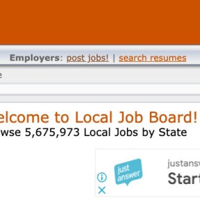 Navigate to the LocalJobBoard home page.