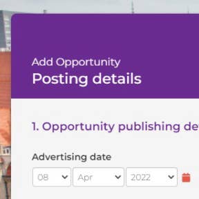 Navigate to the posting details form.