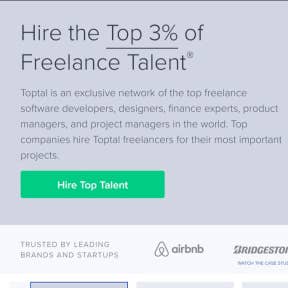 Navigate to the Toptal home page.
