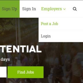 Navigate to TheJobNetwork homepage.