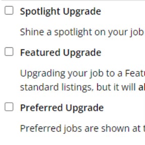Add job post upgrades.