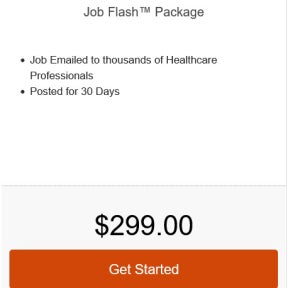 Choose a job posting package.