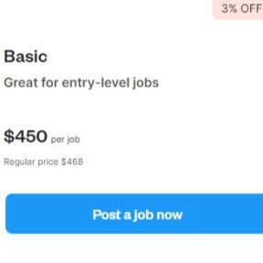 Select a job posting plan.
