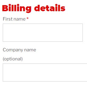 Add your billing details.