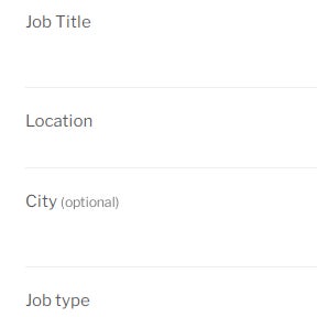 Fill out the job posting form.