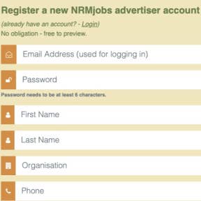 Create your account.