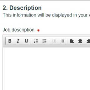 Add a job description.