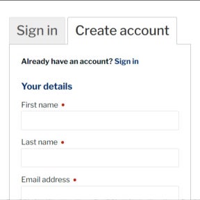 Create an account.