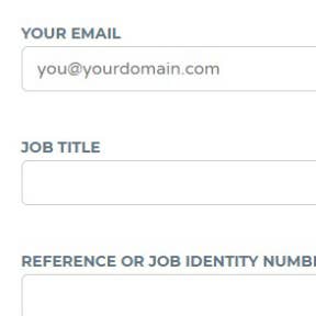 Create an account and fill in your job details.