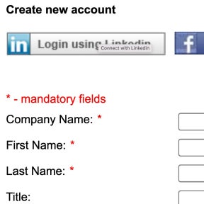 Create your account.