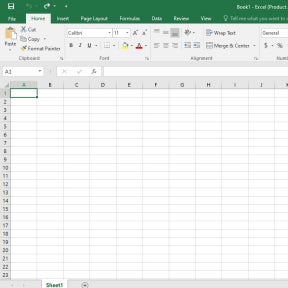 Open a new blank spreadsheet in Excel.