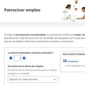 Patrocina tu vacante, si lo deseas.