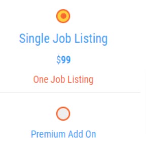 Select a job posting plan.