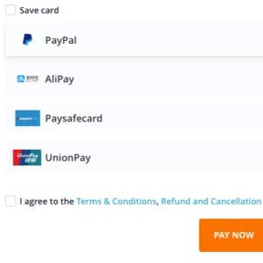 Complete the payment.