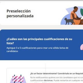 Personaliza tus criterios de preselección.