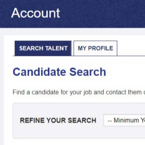 Perform a candidate search.