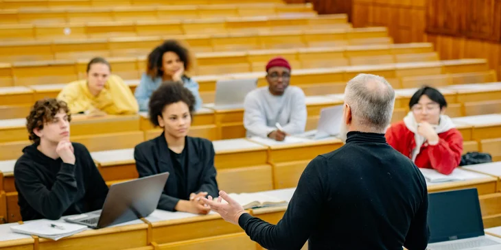 A professor giving a lecture.