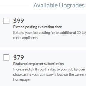 Upgrade your job post.