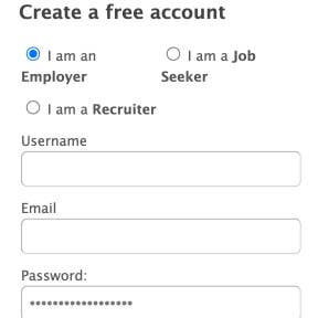 Create a free account.