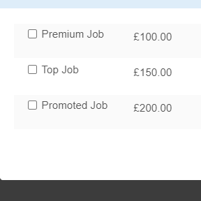 Add upgrades to your job post.