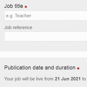 Fill out the job posting form.