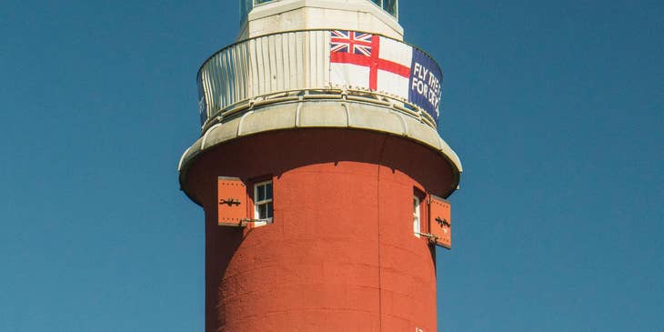 A view of Smeaton's Tower in Plymouth, Devon.