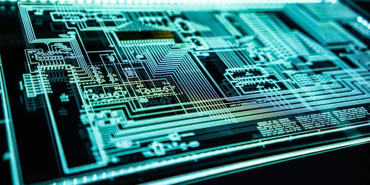 Un panel LED.