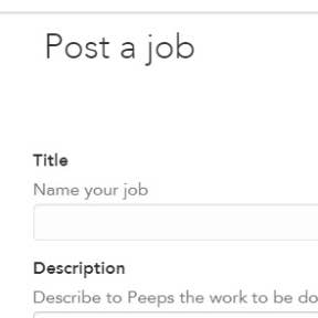 Create a job post.