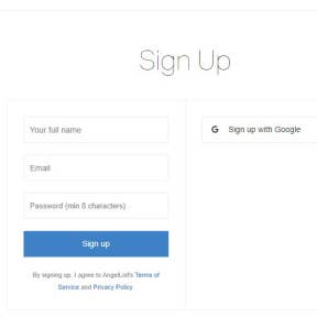 Complete the sign-up form.