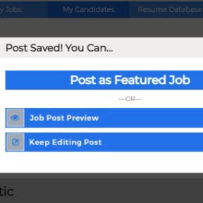 Preview and post your job ad.