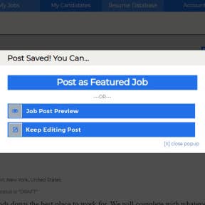 Preview or edit your job posting.