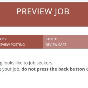 Preview your job ad.