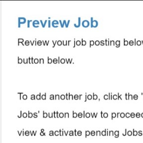 Preview your job post.