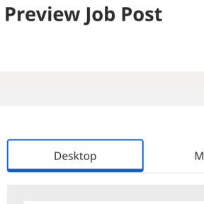 Preview your job post.