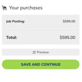 Preview your job post.